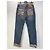 Jeans in denim blu da donna Missoni con tasche e risvolti zigzag multicolore - vista 2