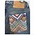 Jeans in denim blu da donna Missoni con tasche e risvolti zigzag multicolore - vista 3