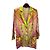 Retrofête Seidenblazer mit Palmenprint in Rosa und Gelb Pink Grün