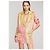 Retrofête Seidenblazer mit Palmenprint in Rosa und Gelb Pink Grün - Ansicht 5