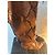 Autre Marque Pythonleder Stiletto-Stiefel Braun - Ansicht 7