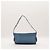 Autre Marque Borsa a tracolla in pelle blu con borchie - vista 3