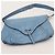 Autre Marque Borsa a tracolla in pelle blu con borchie - vista 6