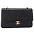 Borsa a tracolla CHANEL Chain Matelasse 25 in pelle d'agnello nera e oro CC Auth 200477SAM Nero D'oro - vista 13