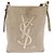 Autre Marque Borsa a tracolla SAINT LAURENT Canvas Beige Gold Tone Auth ka6165 - vista 7