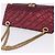 Borsa a tracolla con catena CHANEL 2.55 Matelasse in pelle d'agnello rossa e oro CC Auth ka6142SAV Rosso - vista 6