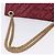Borsa a tracolla con catena CHANEL 2.55 Matelasse in pelle d'agnello rossa e oro CC Auth ka6142SAV Rosso - vista 7