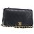Borsa a tracolla CHANEL Chain Matelasse in pelle d'agnello nera e oro CC Auth 200435V Nero D'oro