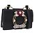 Borsa a tracolla Miu Miu in pelle nera e oro Auth ka6173M Nero