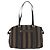 Pequin Borsa Tote FENDI Pecan Canvas Marrone Nero Auth 202984 - vista 13