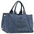 Bolso de mano PRADA Canapa MM Denim Blue Gold Tone Auth 202300A Azul