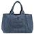 Bolso de mano PRADA Canapa MM Denim Blue Gold Tone Auth 202300A Azul - vista 13