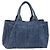 Bolso de mano PRADA Canapa MM Denim Blue Gold Tone Auth 202300A Azul - vista 2