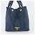 Bolso de mano PRADA Canapa MM Denim Blue Gold Tone Auth 202300A Azul - vista 4