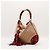 Borsa Hobo Gucci Monogram Bamboo con Nappine Rosso Beige - vista 2