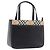 Borsa a Mano BURBERRY Nova Check Pelle Nero Argento Auth 200706V