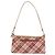 Borsa a tracolla BURBERRY Nova Check Canvas 2way Rosso Argento Auth ti4023 - vista 2