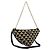Bolsa de Mão PRADA Triangle Canvas Leather 2way Beige Black 1BC176 Auth ka6170M Preto Bege