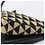 Bolsa de Mão PRADA Triangle Canvas Leather 2way Beige Black 1BC176 Auth ka6170M Preto Bege - vista 15