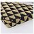Bolsa de Mão PRADA Triangle Canvas Leather 2way Beige Black 1BC176 Auth ka6170M Preto Bege - vista 17