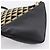 Bolsa de Mão PRADA Triangle Canvas Leather 2way Beige Black 1BC176 Auth ka6170M Preto Bege - vista 23