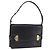 Salvatore Ferragamo Gancini Schultertasche aus Leder Schwarz Gold Auth 202991A Golden