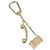 LOUIS VUITTON Porte Cles Hollywood Charm Metal Gold Tone M65382 LV Auth 202823A