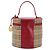 Bolsa de Mão Vanity Burberrys Nova Check Canvas Bege Gold Auth 200484A Dourado - vista 2