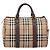 Borsa Boston Burberrys Nova Check Canvas Beige Gold Auth 200426V D'oro - vista 2