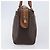 Céline Borsa Boston CELINE Macadam Canvas PVC Leather Brown Gold Auth 200674 Marrone D'oro - vista 3