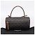 Céline CELINE Macadam Canvas Triomphe Cylinder Bag PVC 2way Brown Gold Auth 203772SAM Castaño Dorado - vista 12