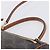 Céline CELINE Macadam Canvas Triomphe Cylinder Bag PVC 2way Brown Gold Auth 203772SAM Castaño Dorado - vista 14