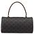 Céline CELINE Macadam Canvas Triomphe Cylinder Bag PVC 2way Brown Gold Auth 203772SAM Castaño Dorado - vista 2