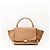 Céline Borsa Celine Trapeze in pelle e camoscio Taupe Sabbia