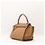Céline Borsa Celine Trapeze in pelle e camoscio Taupe Sabbia - vista 4