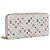 LOUIS VUITTON Monogram Multicolor Zippy Wallet White M60241 LV Auth 200392 Bianco