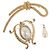 Broche Christian Dior metal Conjunto de 2 Tom Dourado Auth SW2814