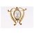 Broche Christian Dior metal Conjunto de 2 Tom Dourado Auth SW2814 - vista 6