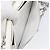 Maison Martin Margiela Maison Margiela Borsa a tracolla con catena in pelle bianca e argento Auth BA15629M Bianco - vista 12