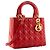 Autre Marque DIOR - Borsa a mano Lady Dior Medium in pelle cannage verniciata rossa Rosso - vista 2