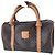 Triomphe Céline Celine Bowling-Tasche aus braunem beschichtetem Canvas und Naturleder