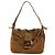 Borsa Baguette Fendi Zucca in velluto a coste marrone