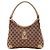 Borsa a tracolla Gucci Monogram Canvas Marrone Beige