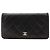Carteira de couro acolchoado Chanel Preto