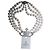 Collana Vivienne Westwood "Orb" con perle e cristalli Argento Bianco