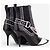 Botines de tacón Chelsea Dior by Galliano SS04 ‘D´Trick’ con banda de perlas Negro - vista 3