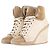 Louis Vuitton by Marc Jacobs 2010s Batignolles Monogram Wedge Sneaker Heels Beige