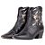 Autre Marque Saint Laurent by Anthony Vaccarello SS17 Python Western Cowboy Ankle Boots Black