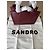 Sandro Bordeaux Leather Tote Bag with Drawstring Dark red - view 5