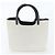 Borsa Tote in pelle di vitello Prada con logo triangolare Bianco - vista 3